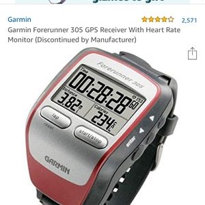 Garmim Forerunner 305 with heart rate.